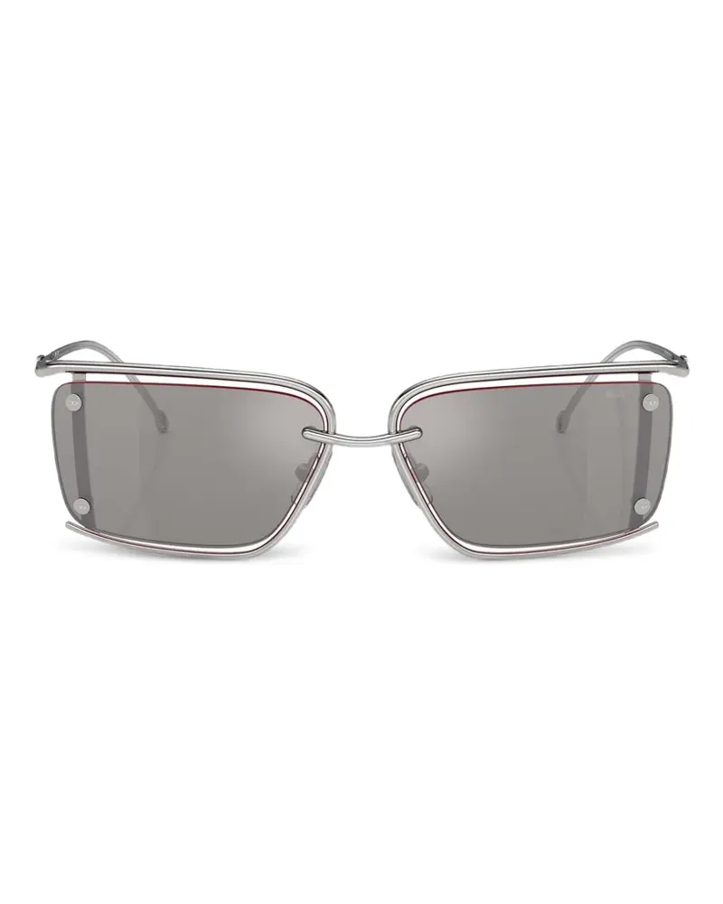 Diesel Sonnenbrille mit geometrischem Gestell - Silber Silber