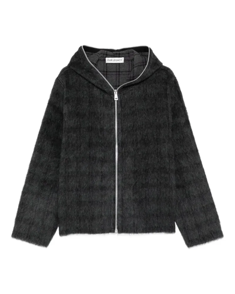 Our Legacy Kapuzenjacke mit Karomuster - Grau Grau