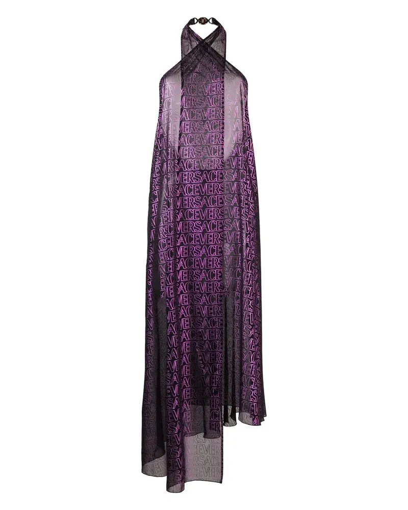Versace Strandkleid mit Logo-Print - Schwarz Schwarz