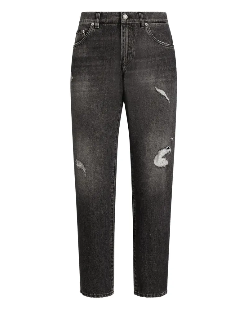 Dolce & Gabbana Jeans im Distressed-Look - Schwarz Schwarz