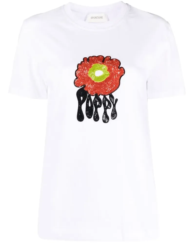 SPORTMAX T-Shirt mit grafischem Print - Weiß Weiß
