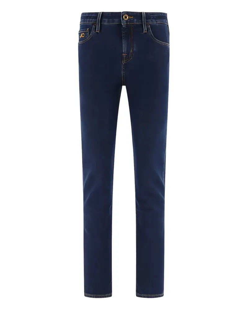 Jacob Cohën Five-Pocket-Jeans mit Logo-Stickerei - Blau Blau