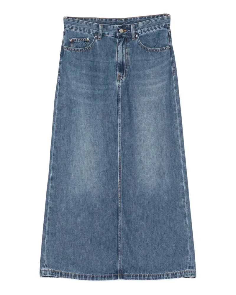 JNBY A-Linien-Midirock aus Denim - Blau Blau