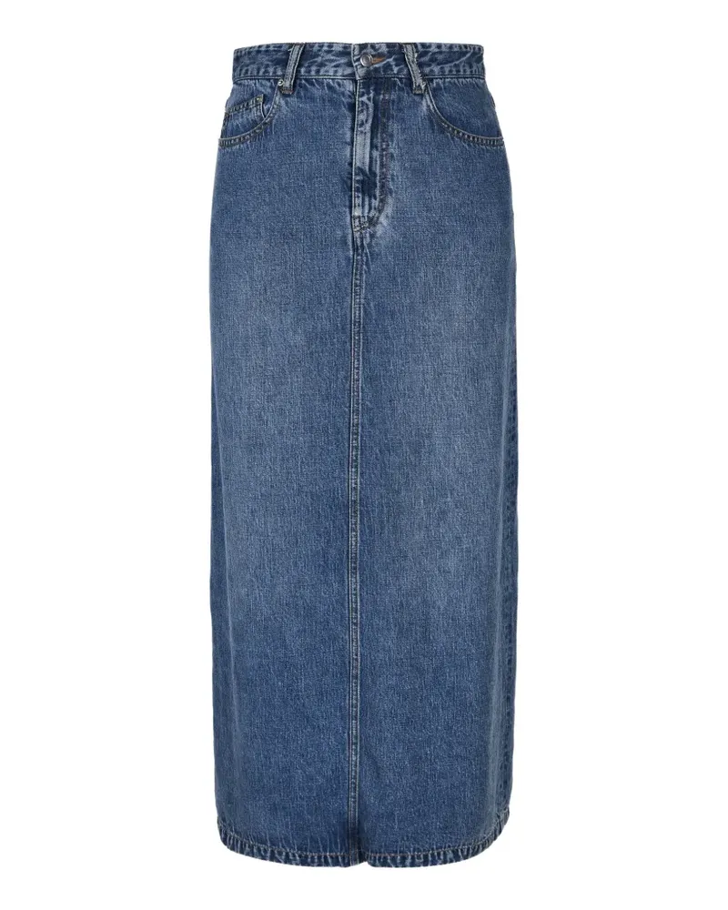 JNBY A-Linien-Midirock aus Denim - Blau Blau