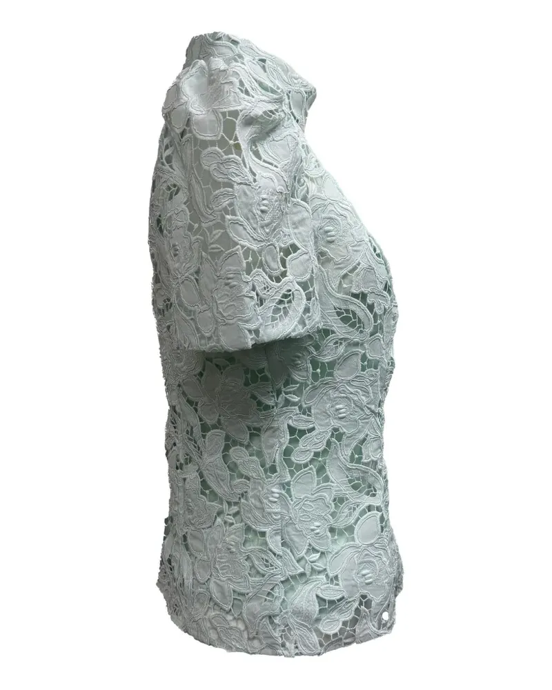 Zimmermann Natura high-neck lace blouse - Grün Grün