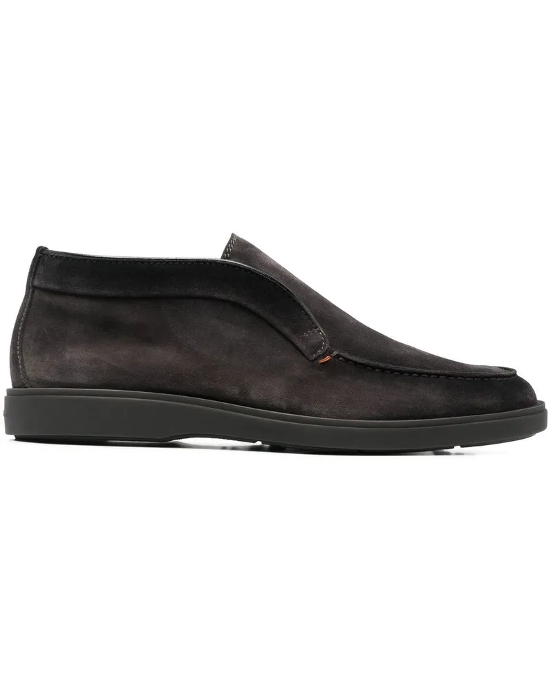 Santoni Stiefel aus Wildleder - Grau Grau