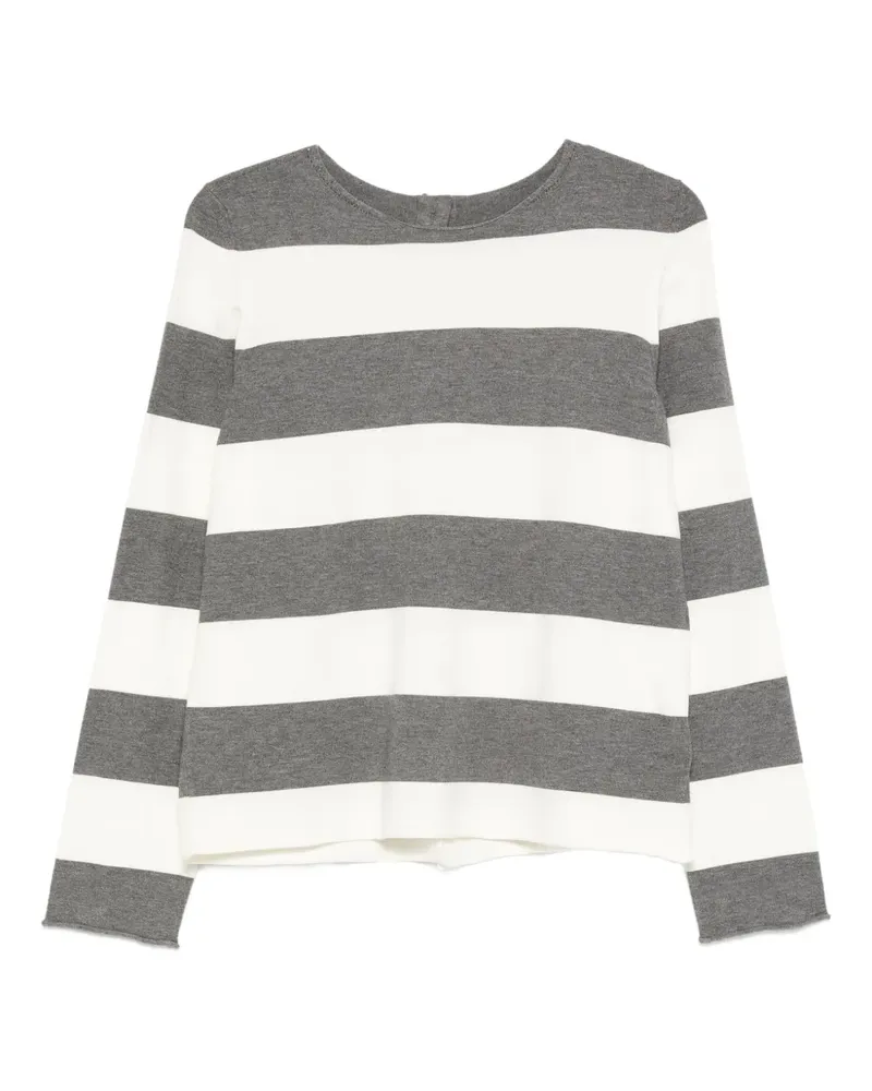 Semicouture striped-pattern buttoned top - Grau Grau