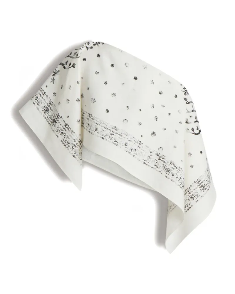 Alberta Ferretti Oberteil mit Print - Weiß Weiß