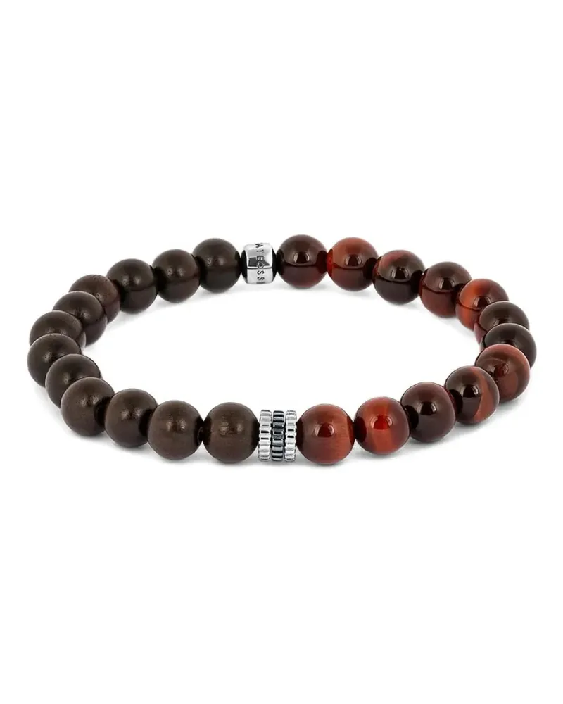 Tateossian Gear Trio Armband mit Perlen - Rot Rot