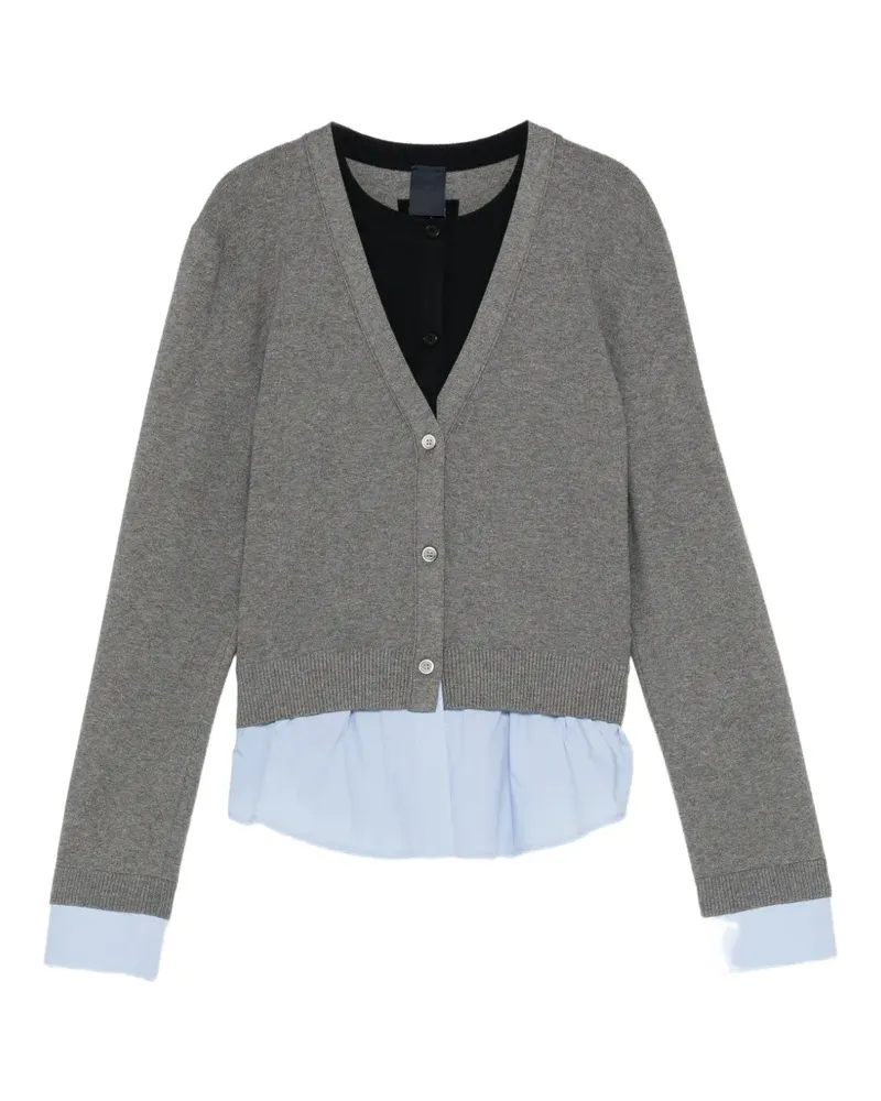 JUUN.J Cardigan im Layering-Look - Grau Grau