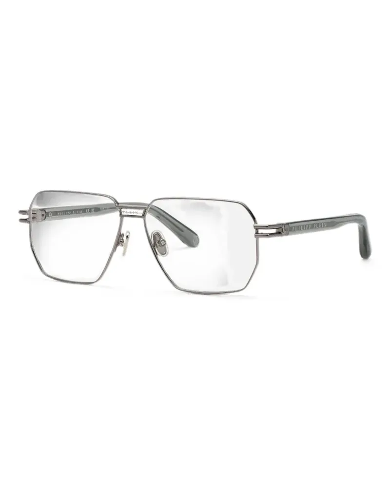 Philipp Plein geometric-frame glasses - Grau Grau