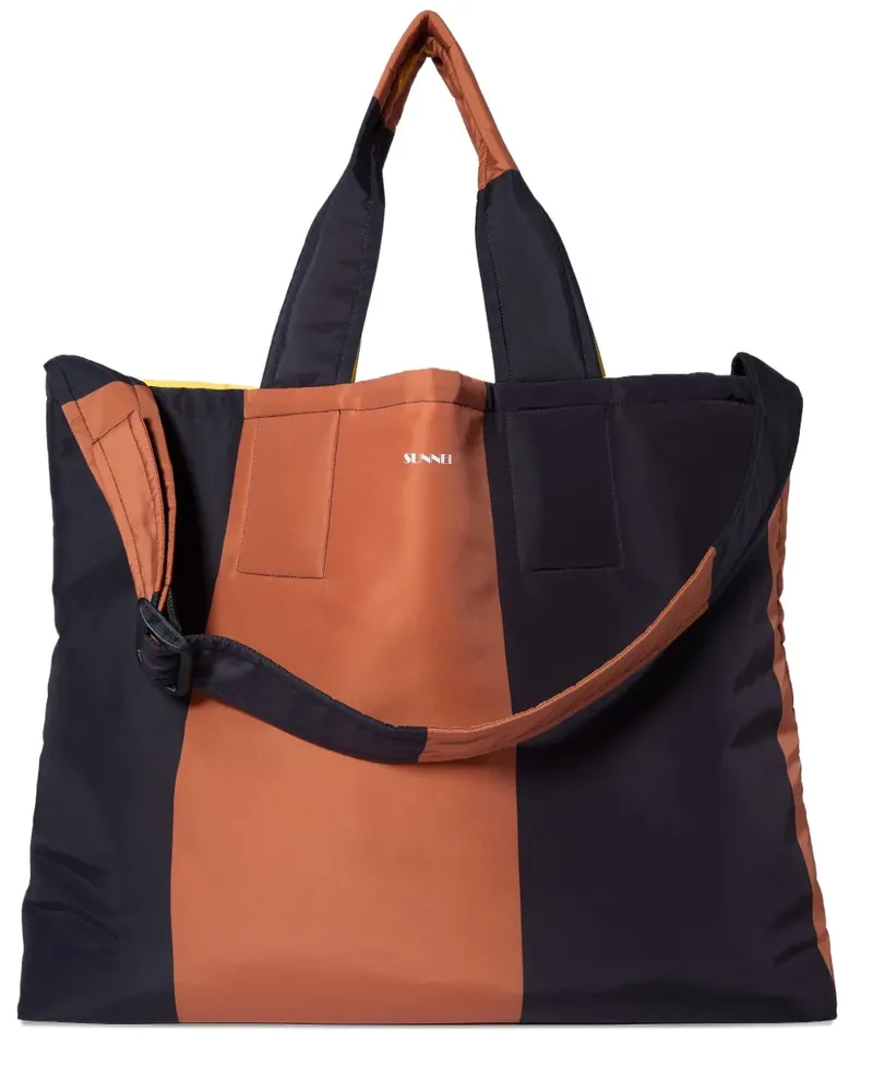 SUNNEI Everyday Tote Bag in Colour-Block-Optik - Schwarz Schwarz