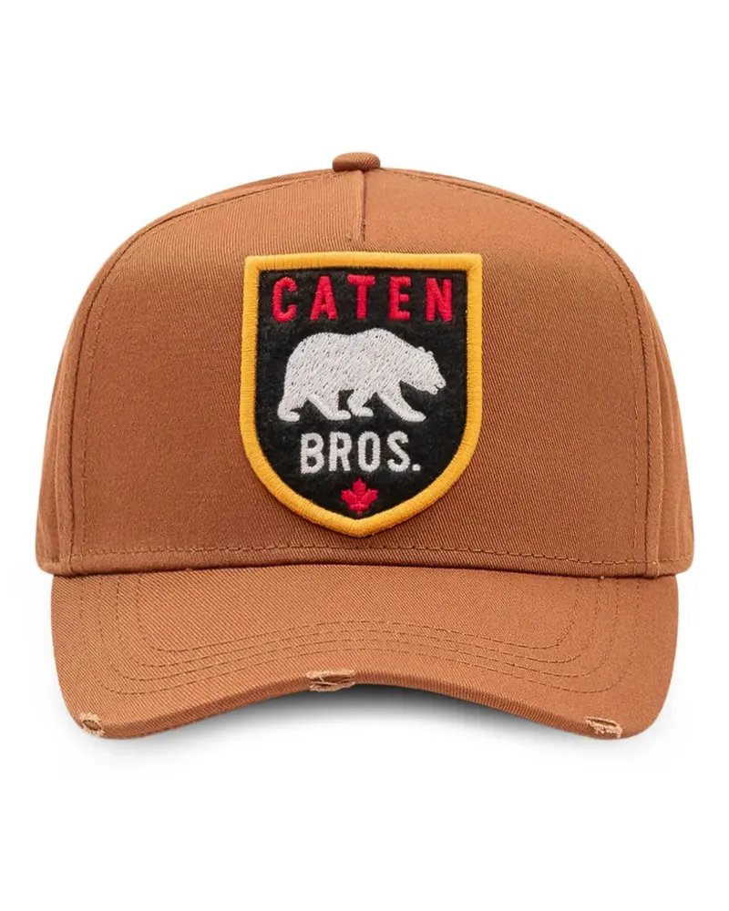 Dsquared2 logo-patch distressed baseball cap - Braun Braun