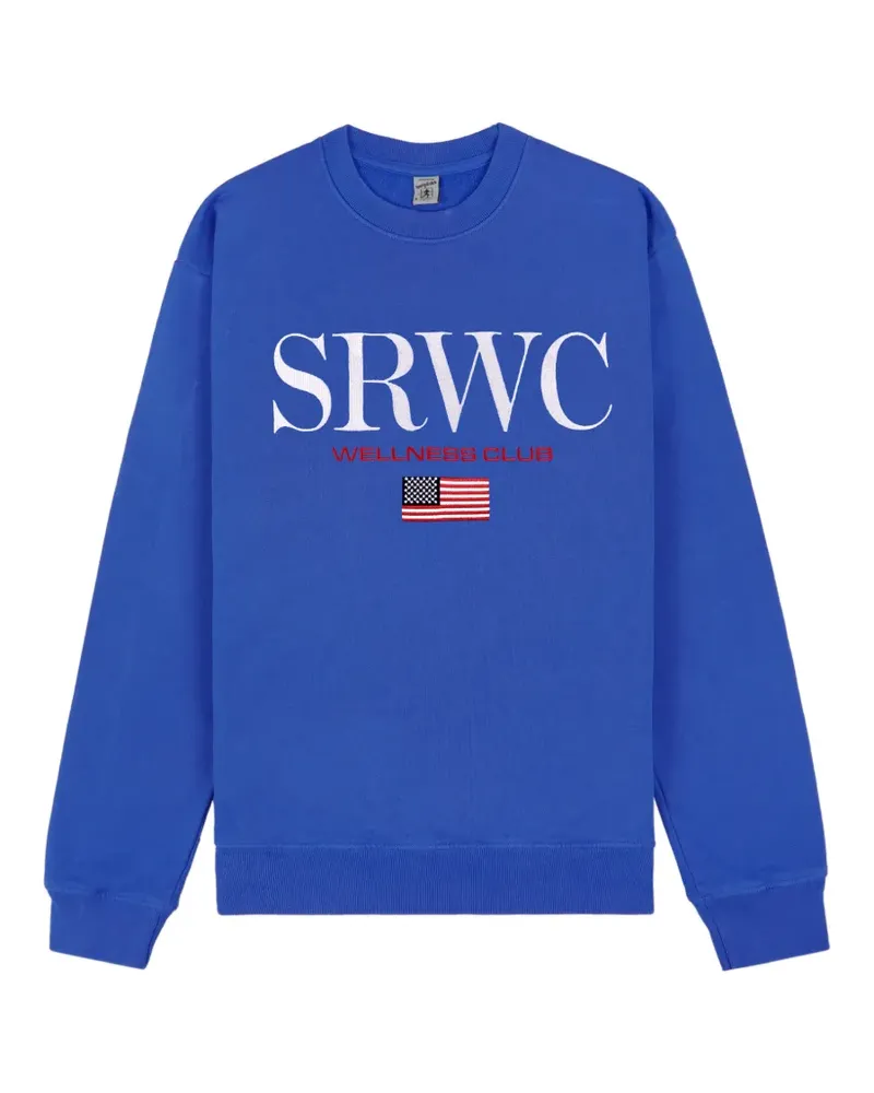 SPORTY & RICH Sweatshirt mit Nautical Flag-Print - Blau Blau
