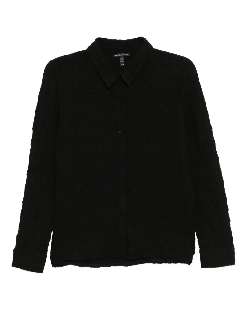 Eileen Fisher cloqué effect shirt - Schwarz Schwarz