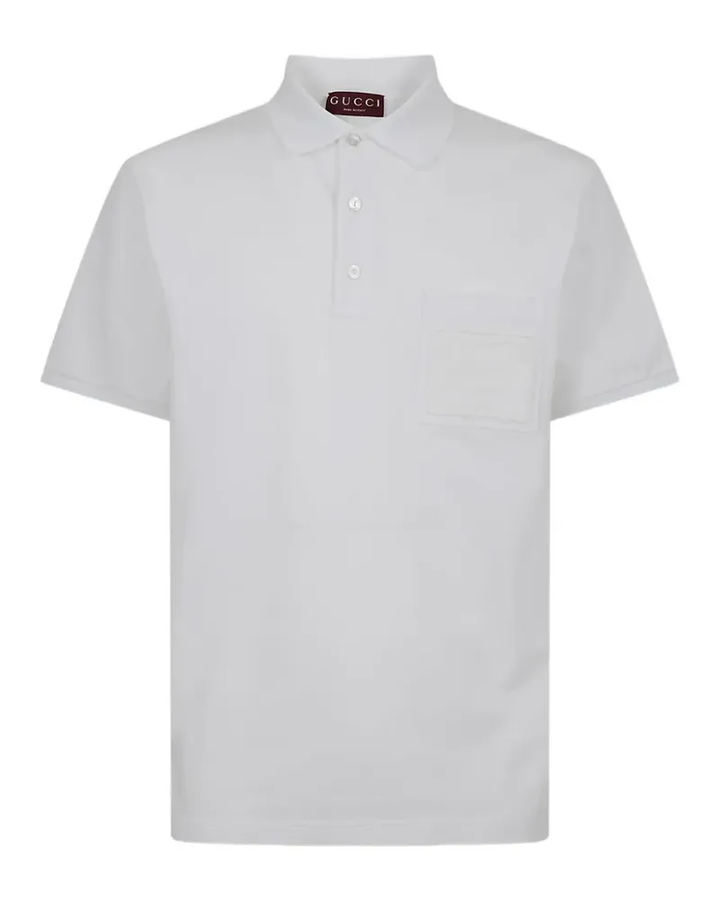 Gucci embroidered polo-shirt - Weiß Weiß