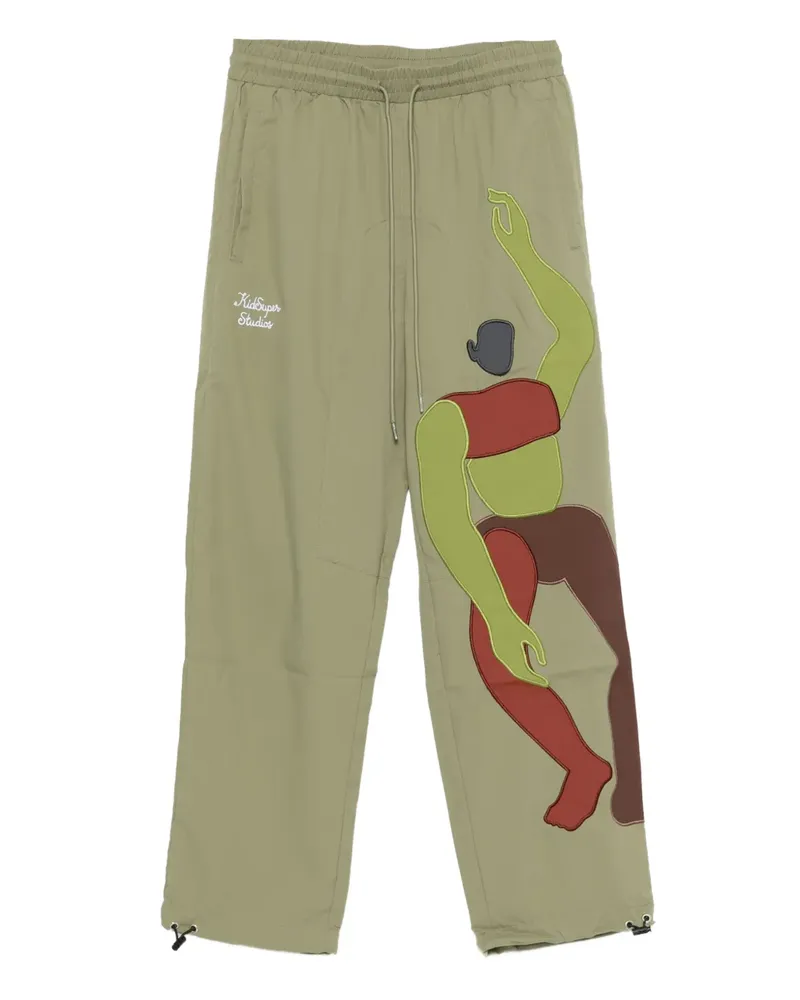 KidSuper Hose mit Motiv-Applikation - Grün Grün