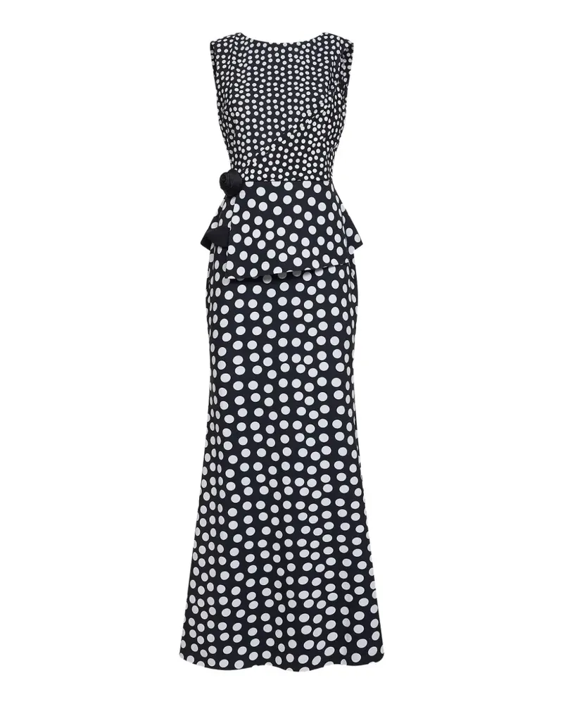 Chiara Boni Gepunktetes Kleid - Schwarz Schwarz