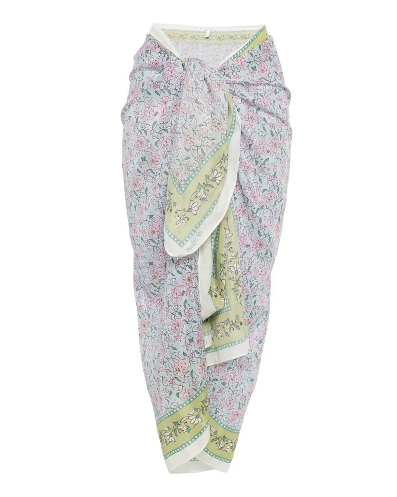 MC2 Saint Barth floral-print sarong - Blau Blau