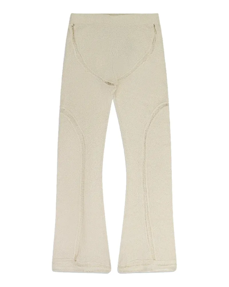 RHUDE flared knitted trousers - Nude Nude