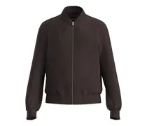 Lederjacke aus Ziegenleder mit Reißverschluss - Braun