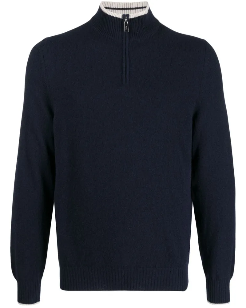 Fedeli Favonio Pullover aus Kaschmir - Blau Blau