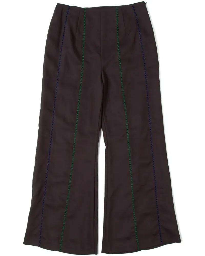 Muller of Yoshiokubo Hose mit Streifendetail - Schwarz Schwarz