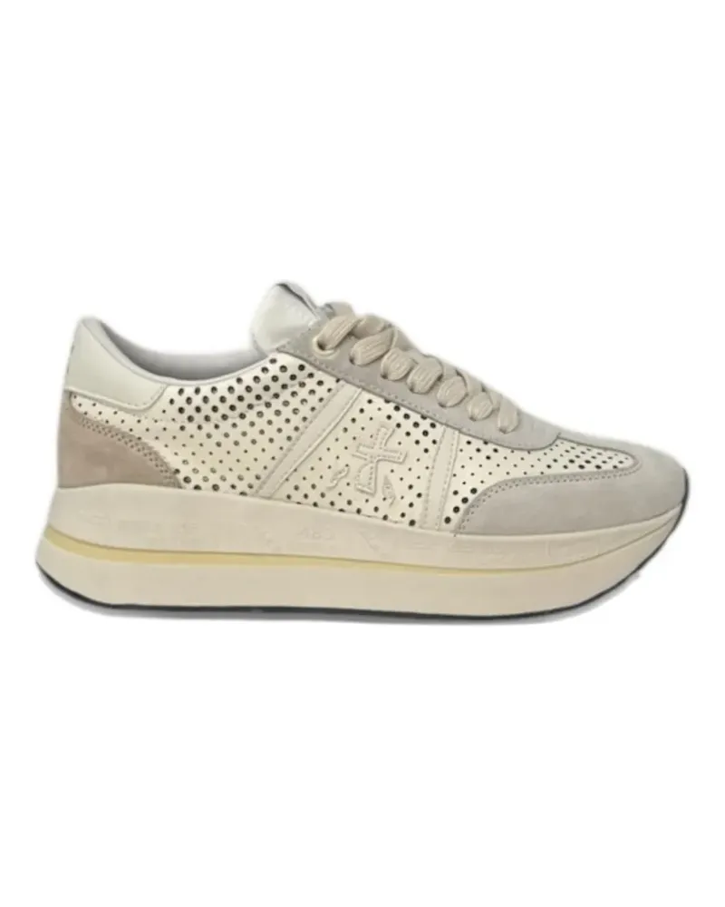 Premiata Bethcoin 8171 perforated platform sneakers - Nude Nude