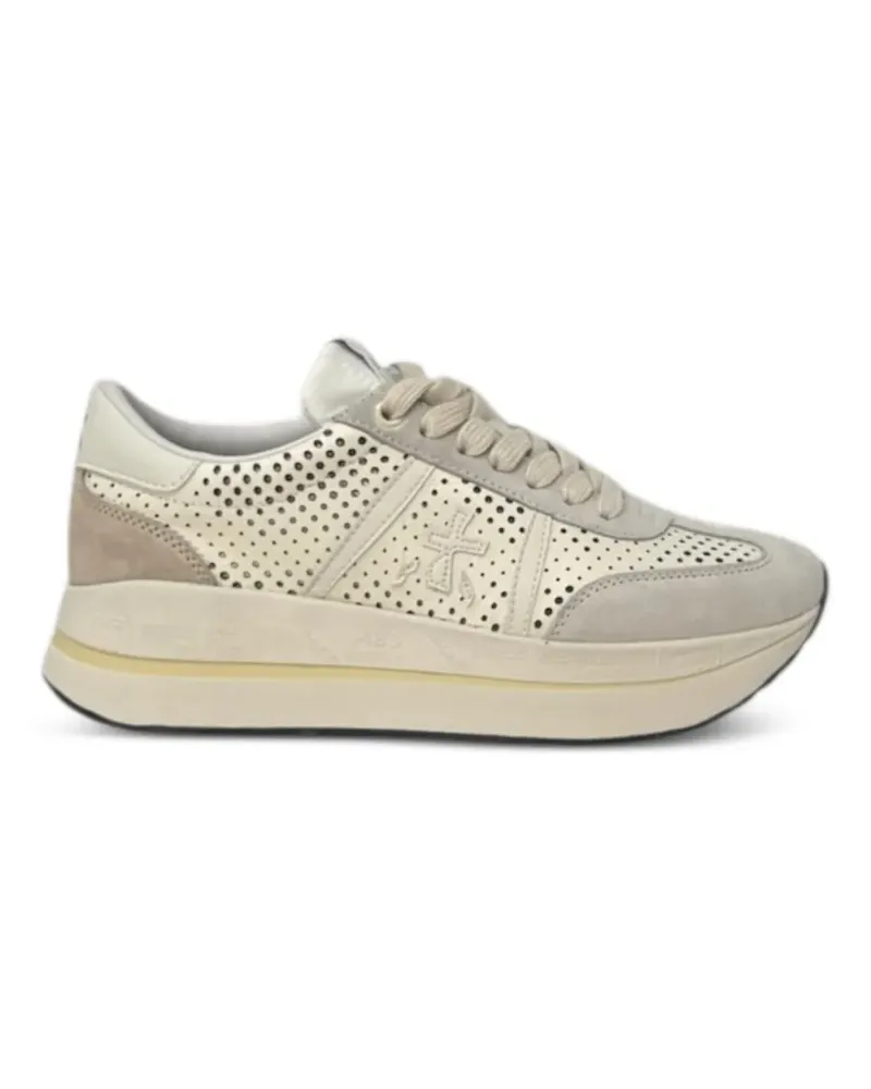 Premiata Bethcoin 8171 perforated platform sneakers - Nude Nude