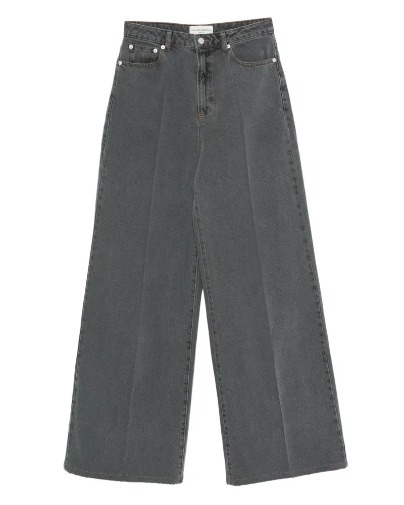 Officine Generale wide-leg high-waisted jeans - Grau Grau