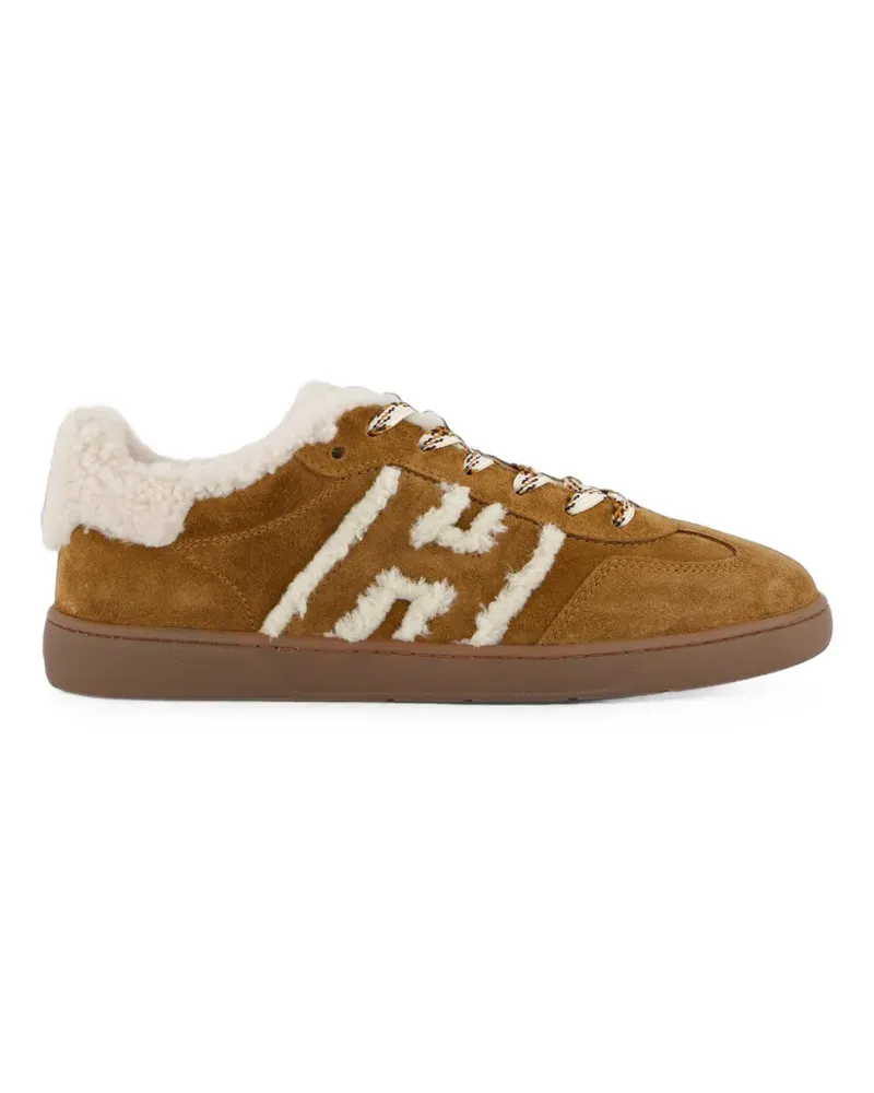Hogan H86 Sneakers mit Shearling-Besatz - Braun Braun