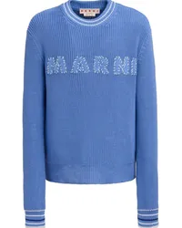 Marni Pullover mit Logo-Stickerei Blau