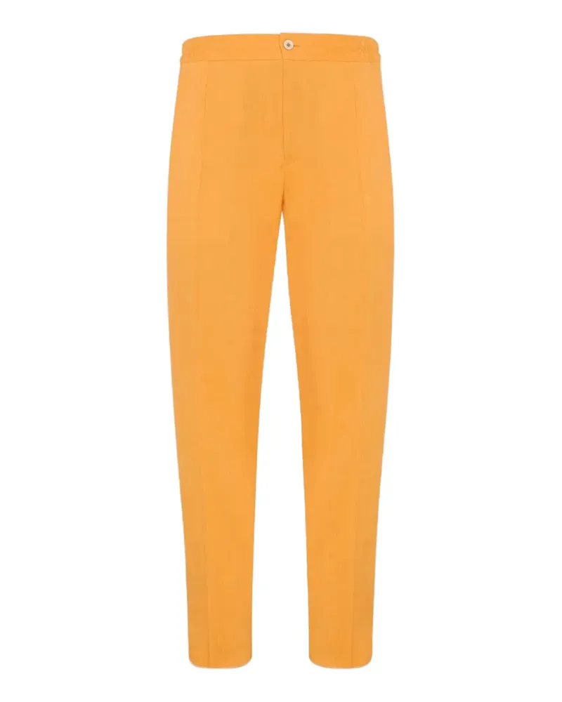 Kiton Hose mit Abnähern und Kordelzug - Orange Orange