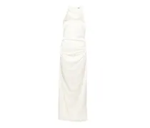 Kleid mit Spitzenbesatz - Nude