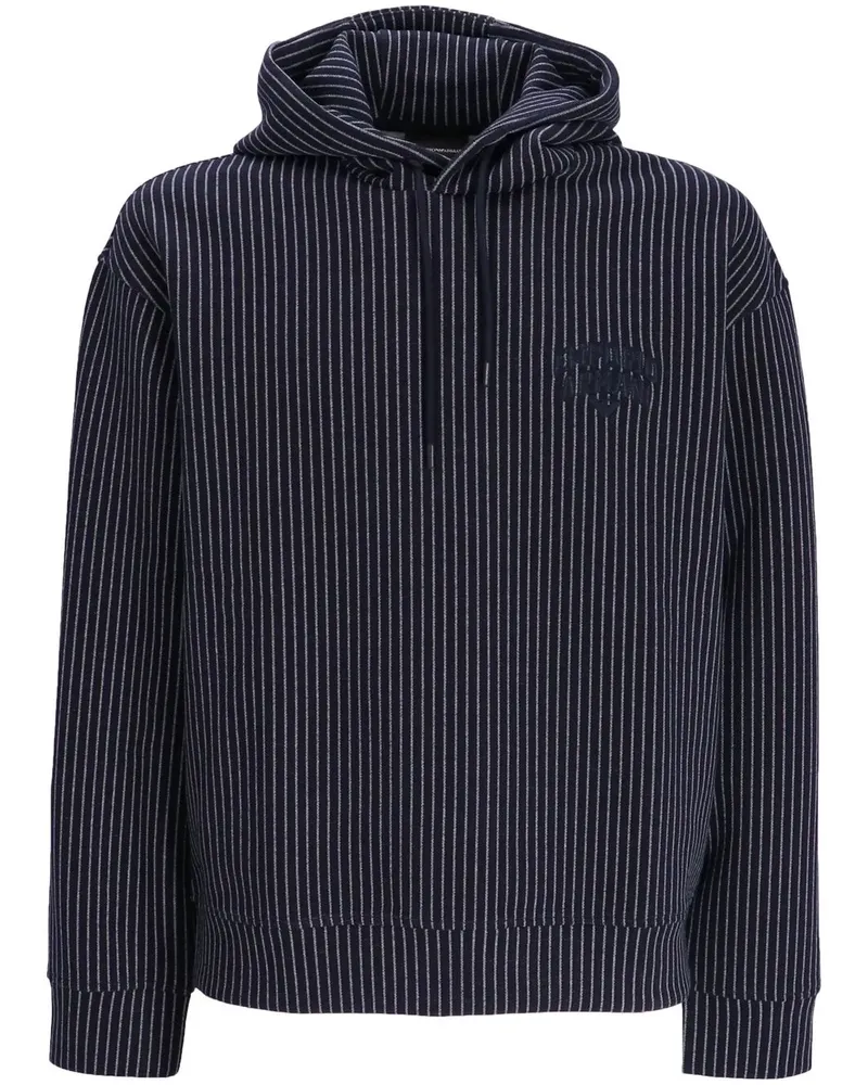 Emporio Armani Hoodie mit Nadelstreifen - Blau Blau