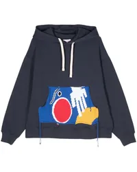 Charles Jeffrey Loverboy Patch Ears Hoodie Blau