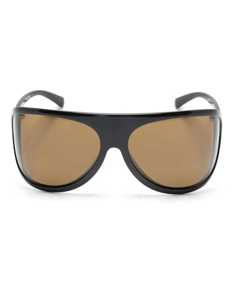 Miu Miu Sonnenbrille mit Shield-Gestell - Schwarz Schwarz