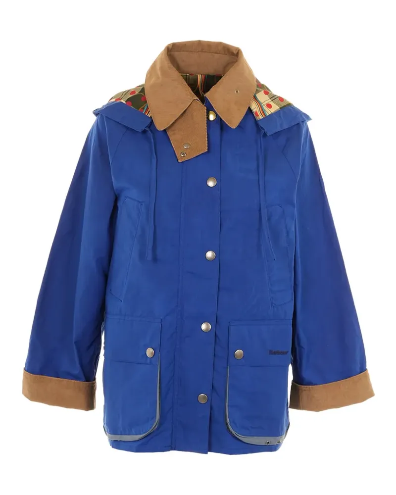 Barbour corduroy hooded coat - Blau Blau