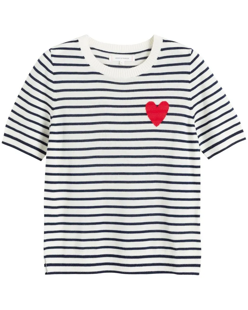 Chinti & Parker Breton Heart Pullover - Nude Nude