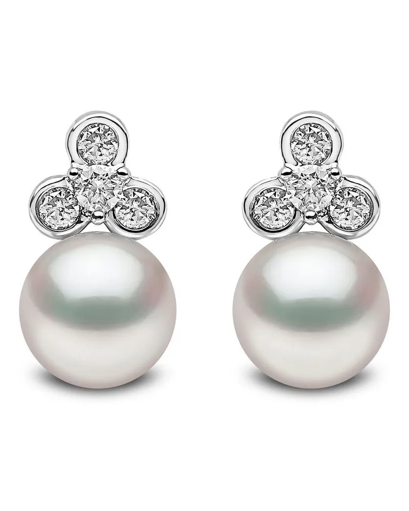 YOKO London 18kt Trend Weißgoldohrringe mit Diamanten - Silber Silber