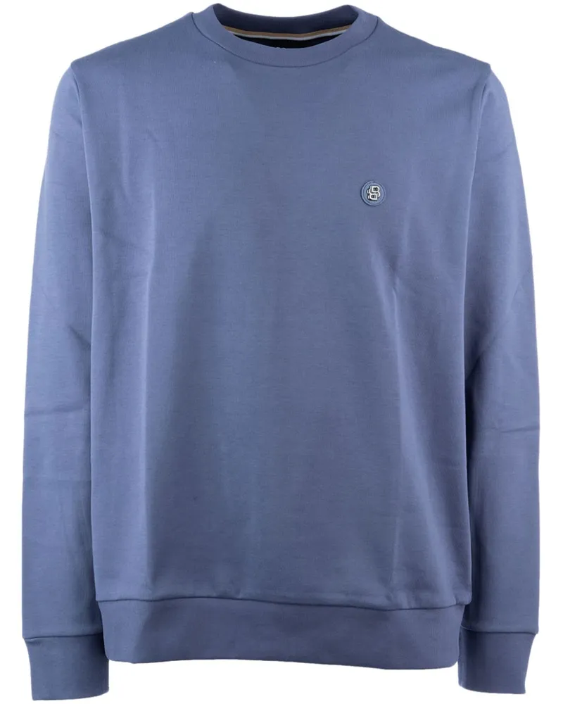 HUGO BOSS Sweatshirt mit Logo-Applikation - Blau Blau