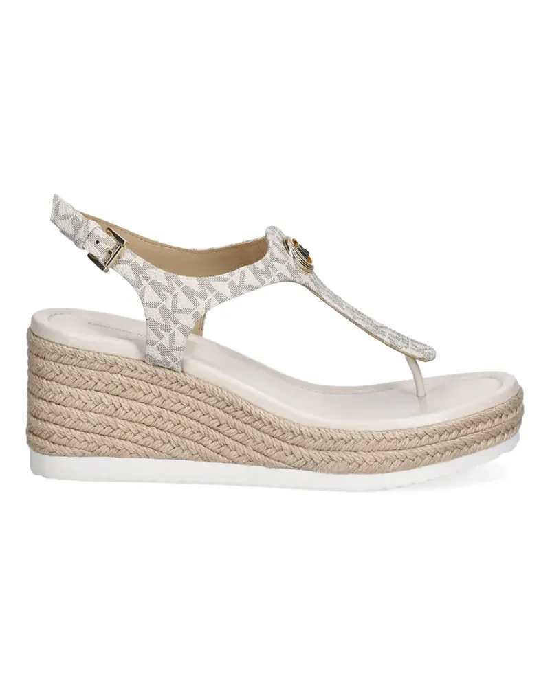 Michael Kors Val wedge sandals flip-flop style with exclusive logo - Nude Nude