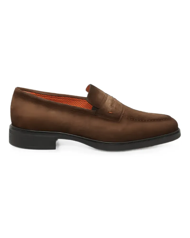 Santoni Penny-Loafer aus Wildleder - Braun Braun