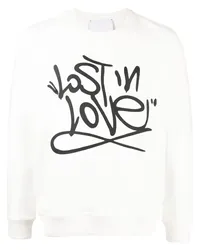 Ports V Sweatshirt mit Slogan-Print Weiß