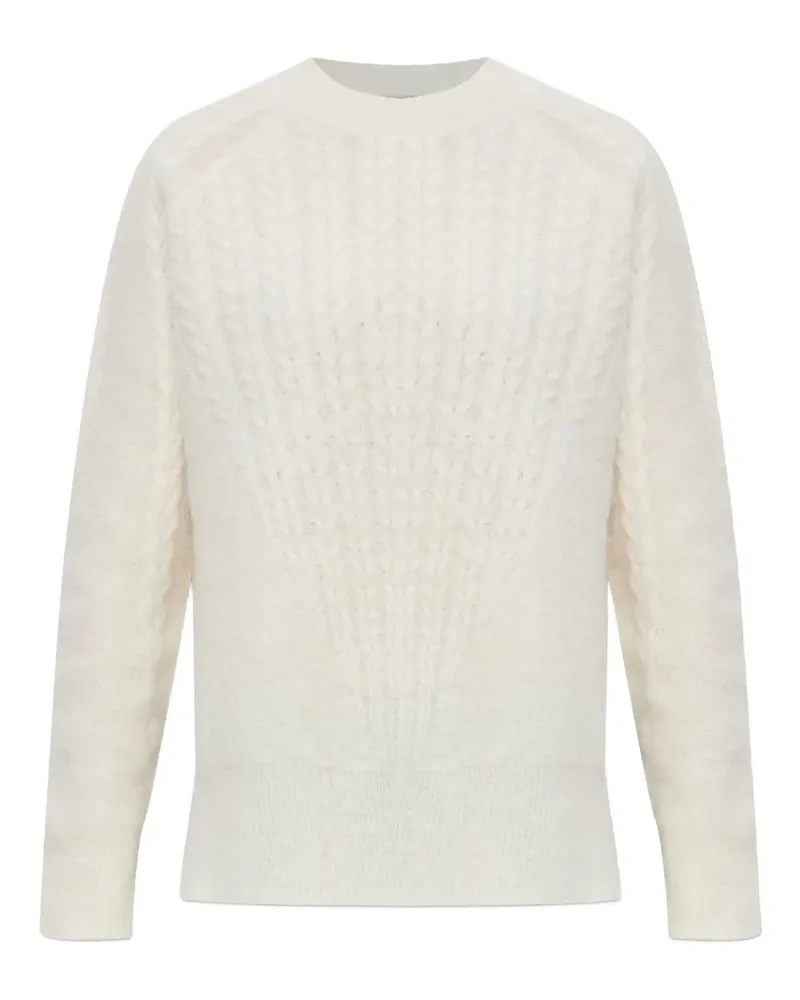 AllSaints Kit Pullover mit Zopfmuster - Weiß Weiß