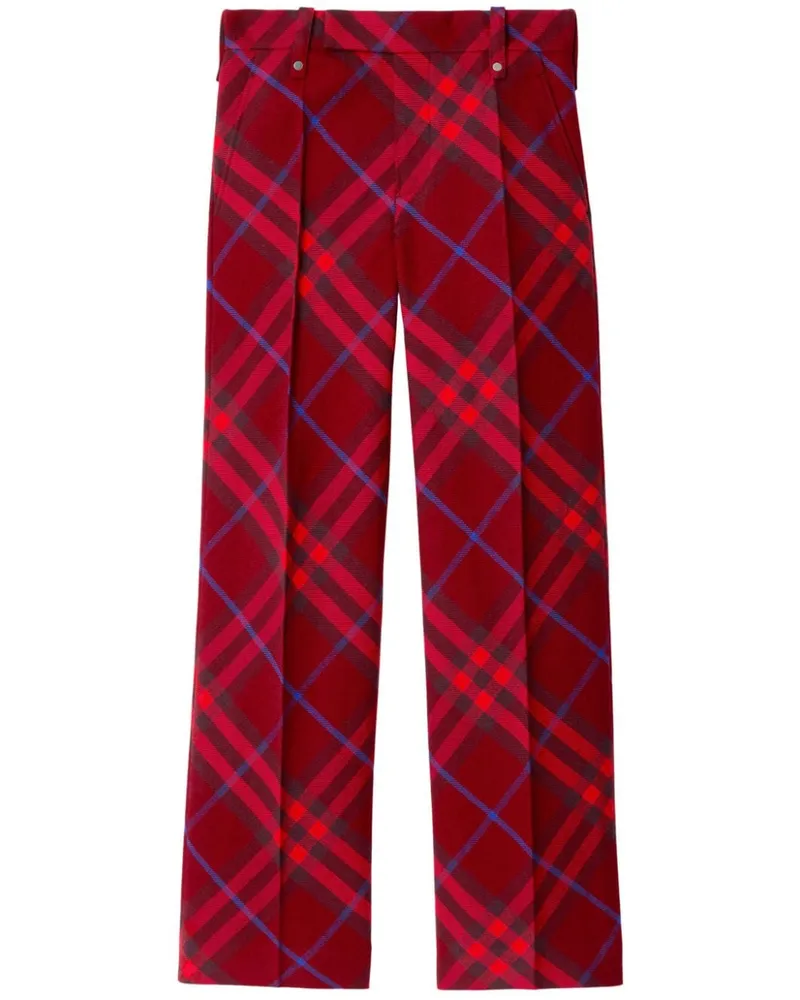 Burberry Hose mit Check - Rot Rot
