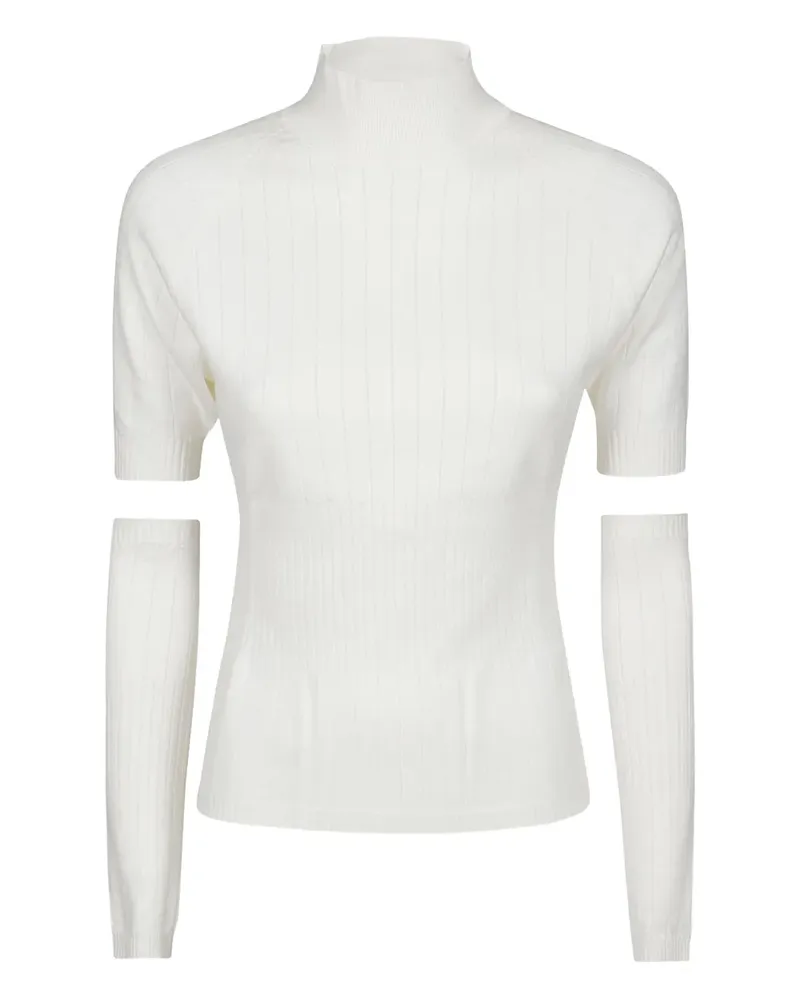 HINNOMINATE ribbed mock-neck sweater - Weiß Weiß
