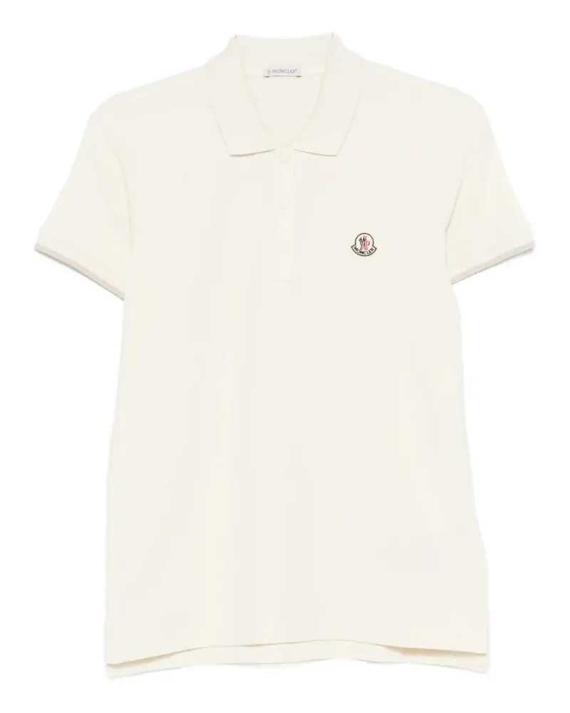 Moncler Poloshirt mit Logo-Patch - Nude Nude