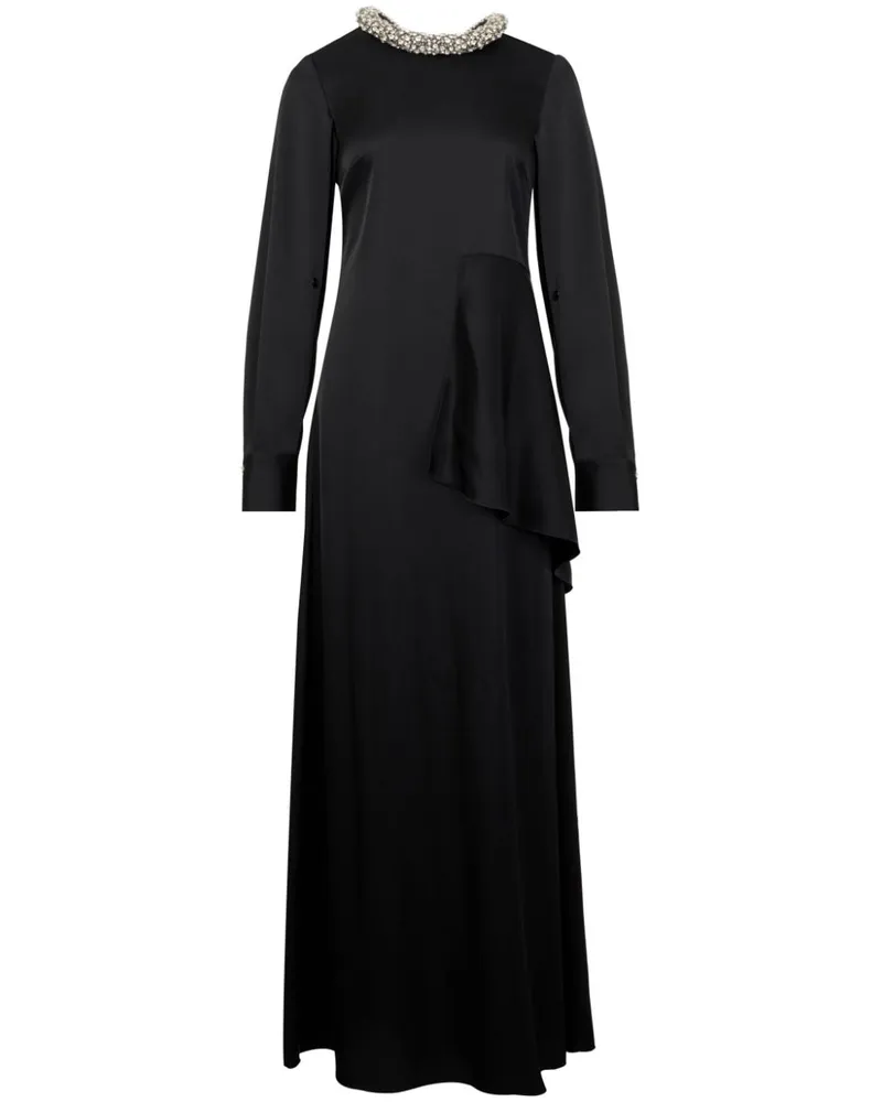 Ports 1961 Kristallverziertes Abendkleid - Schwarz Schwarz