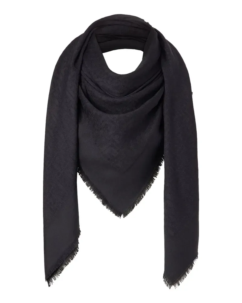 Fendi Schal mit FF-Logo - Schwarz Schwarz